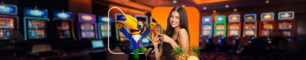 Banner de la oferta de bienvenida de casino publicada por el operador.