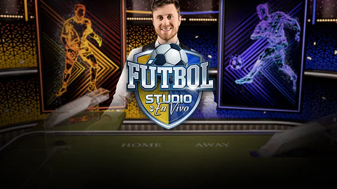 Ficha de una mesa de bacará con temática futbolera en el lobby en vivo.